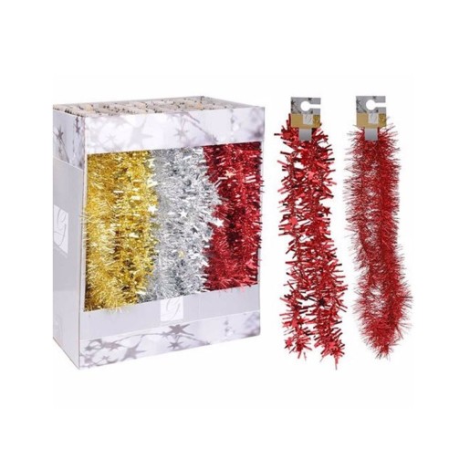 Festone in lurex tinsel ghirlanda di Natale lametta orpelli 180 cm H&S Collection