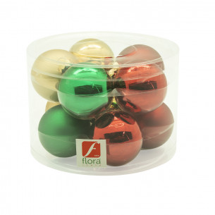 Palline di Natale in vetro multicolor Ø 6 cm confezione da 10 pezzi