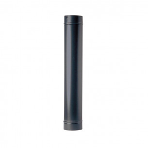 Tubo smaltato nero opaco stufa legna monoparete acciaio 0,6 mm