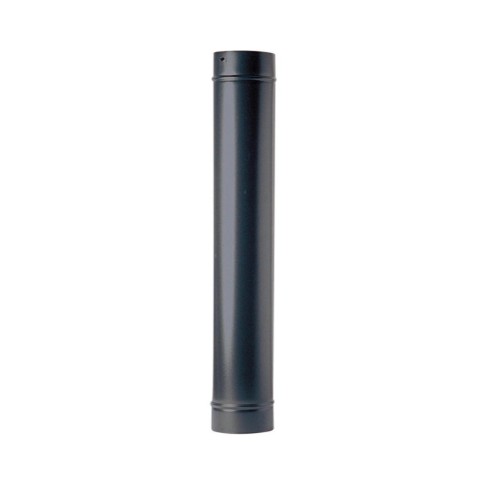 Tubo smaltato nero opaco stufa legna monoparete acciaio 0,6 mm
