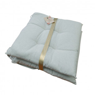 Set 2pz Cuscino per sedia in lurex Glow 42x42cm verde salvia
