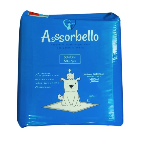 Tappetini igienici per cane Assorbello 60x90cm 50 traverse