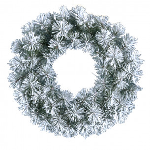 Corona di Natale verde innevato Ø 45 cm Flora