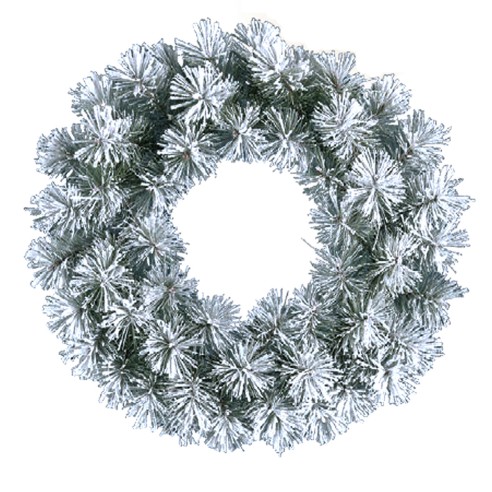 Corona di Natale verde innevato Ø 45 cm Flora