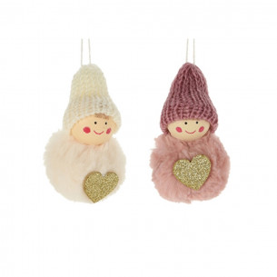 Pendente Angelo in tessuto H 8 cm assortito 2