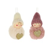 Pendente Angelo in tessuto H 8 cm assortito