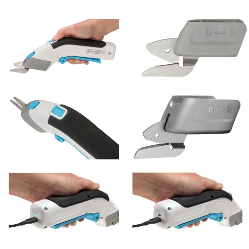 Forbici elettriche a batteria 3,6V Black+Decker BCSC115-XJ caricatore USB