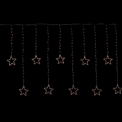 Tenda pioggia di stelle cavo trasparente 350 nano LED luce calda 3,6x1 m Prequ