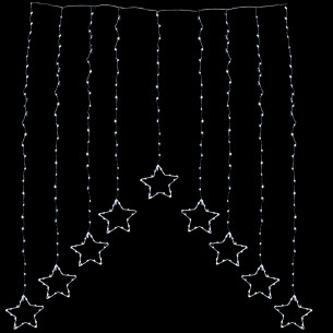 Tenda pioggia di stelle cavo trasparente 308 nano LED luce fredda fissa 1,2x1,2 m Prequ