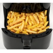 Friggitrice ad aria 5L Girmi FG87 nero 1400W dettaglio contenitore