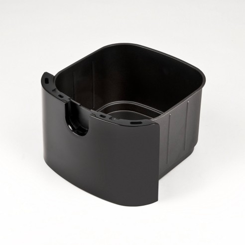 Friggitrice ad aria 5L Girmi FG87 nero 1400W dettaglio contenitore