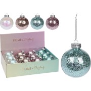 Pallina di Natale con glitter Ø 8 cm assortito