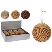 Pallina di Natale sfera rete amber Ø 8 cm assortita H&S collection