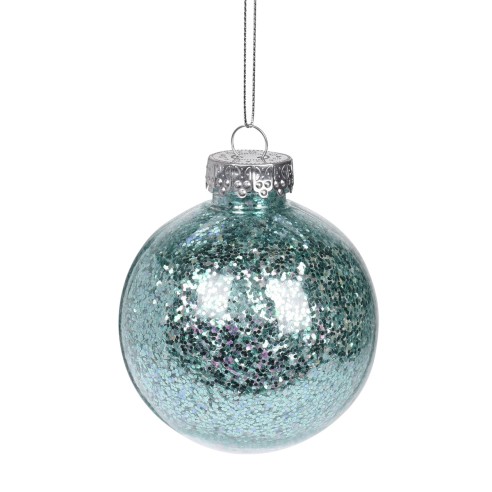 Pallina di Natale con glitter Ø 8 cm assortito H&s collection