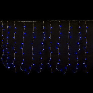 Tenda luminosa cavo trasparente 240 LED blu giochi luce 4x1 m Prequ