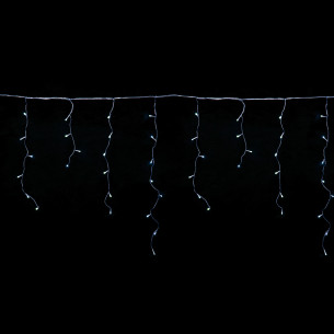 Tenda frastagliata stalattite luminosa cavo trasparente 72 LED bianco freddo giochi luce 2,20x0,8 m prolungabile Prequ