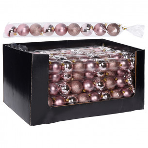 Palline di Natale in plastica Elegance Ø 6 cm confezione da 9 pezzi