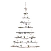 Albero di Natale in legno pensile H100 cm assortito