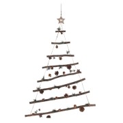Albero di Natale in legno pensile H100 cm assortito