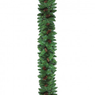 Ghirlanda natalizia abete con pigne Ø 30 cm lunghezza 270 cm Flora