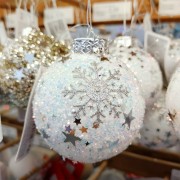 Pallina di Natale con glitter Ø 8 cm assortita