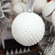 Pallina di Natale sfera rete bianco Ø 8 cm