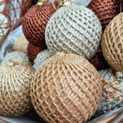 Pallina di Natale sfera rete amber assortita