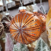 Pallina di Natale sfera in vetro glitter Ø 8 cm assortito