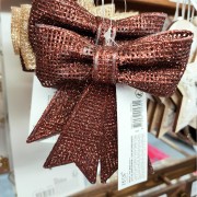 Pendente fiocco natalizio H9 cm brown