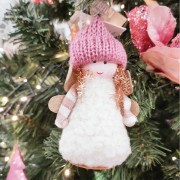 Pendente fatina "Pinky Boo" in tessuto H13 cm assortito