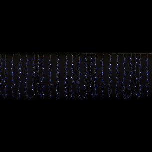 Tenda luminosa cavo trasparente 400 LED bianco freddo giochi luce 4x1 m prolungabile Prequ