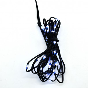 Luci di Natale a batteria con timer cavo verde 48 nano Bean LED bianco freddo giochi luce 3,5 m Prequ