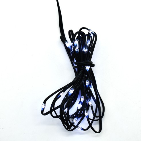 Luci di Natale a batteria con timer cavo verde 48 nano Bean LED bianco freddo giochi luce 3,5 m Prequ