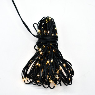 Luci di Natale a batteria con timer cavo verde 48 nano Bean LED bianco caldo giochi luce 3,5 m Prequ