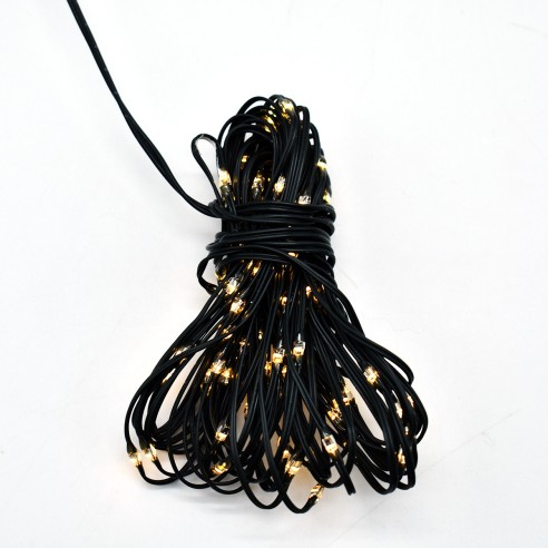 Luci di Natale a batteria con timer cavo verde 48 nano Bean LED bianco caldo giochi luce 3,5 m Prequ