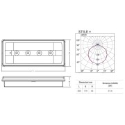 Lampada per illuminazione di emergenza Stile+ LED 11W SE/SA IK05 IP42 Beghelli 19500 dimensioni