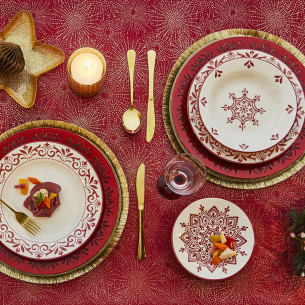 Tovaglia antimacchia Vega 140x180 cm rosso Tognana 2