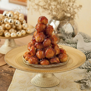 Alzata Lust in vetro dorato 28 x H9 cm Tognana 2