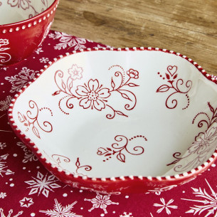 Ciotola rotonda Natalia 18 cm porcellana rosso Tognana 2