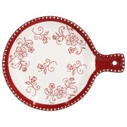 Ciotola rotonda con manico Natalia 27 cm porcellana rossa Tognana