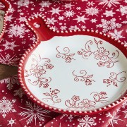 Ciotola rotonda con manico Natalia 27 cm porcellana rossa Tognana