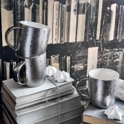 Mug bombato porcellana 370 cc All Silver Tognana