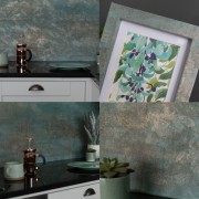 Pellicola adesiva per mobili in vinile Oxide Steel 67,5cmx1,5m D-c-fix ambientato