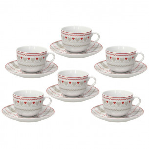 Set 6 tazzine the con piattino Brunico