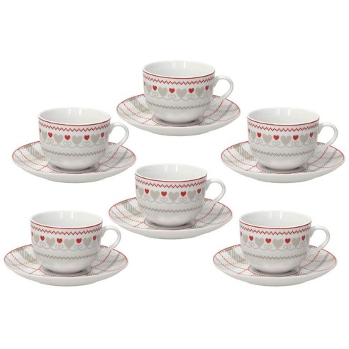 Set 6 tazzine the con piattino Brunico