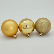 Palline di Natale oro Ø 8 cm confezione da 4 pezzi