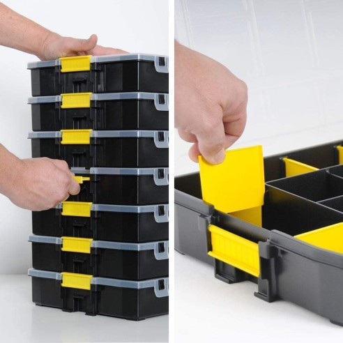 Valigetta porta minuteria organizer short master Stanley 1-94-745 inpilabile