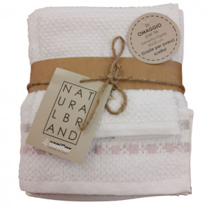 Set asciugamani in cotone Blanche rosa 3pz Saniplast 2