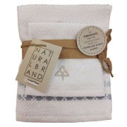 Set asciugamani in cotone Blanche azzurro 3pz Saniplast