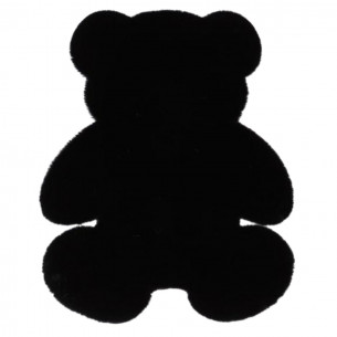 Tappeto Bear a forma di orso tinta unita nero Angelo Carillo